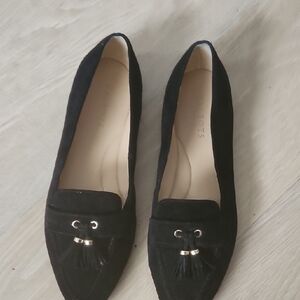 TALBOTS Black Suede Loafers